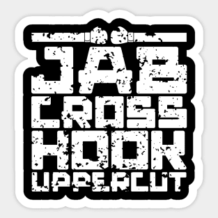 Aged Jab Cross Hook Uppercut Sticker